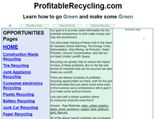Tablet Screenshot of profitablerecycling.com